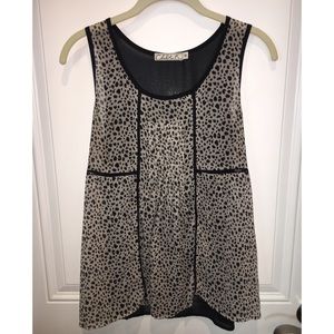 Cheetah print tank top blouse